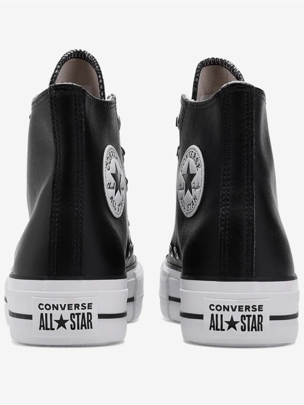 Converse Chuck Taylor Platform Women’s High Top Sneakers - Black Leather Size 9 - Picture 3 of 3